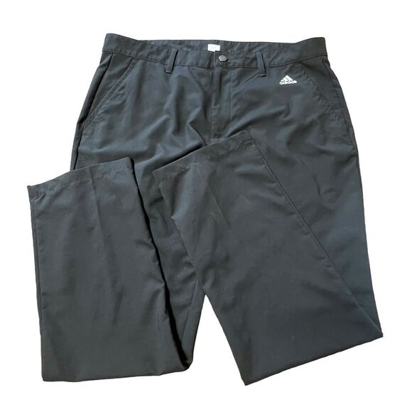 Adidas Pants Mens 36x30 Performance Golf Black DM3081‎ 3 Stripes Ultimate 365 - Picture 1 of 8